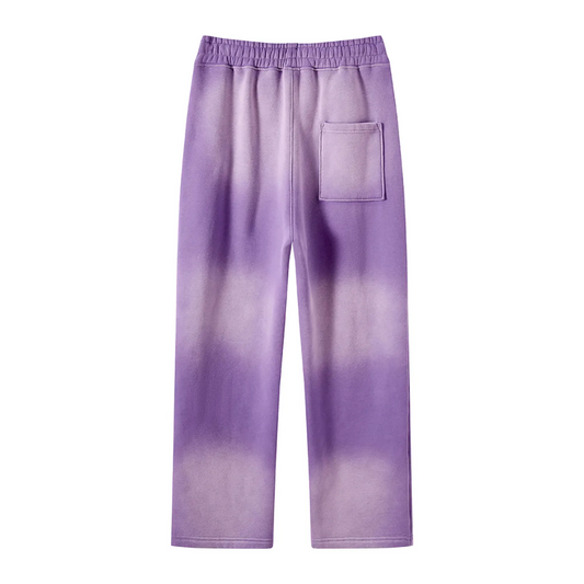 Purple Colored Washed Effect Pants