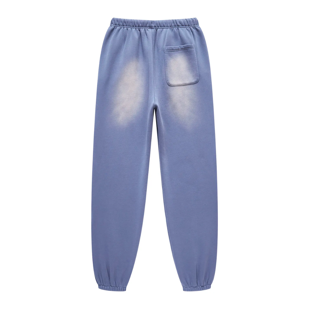 Pastellblue Washed Dyed Fleece Joggers