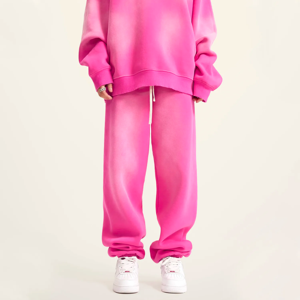 Rose Washed Dyed Fleece Joggers