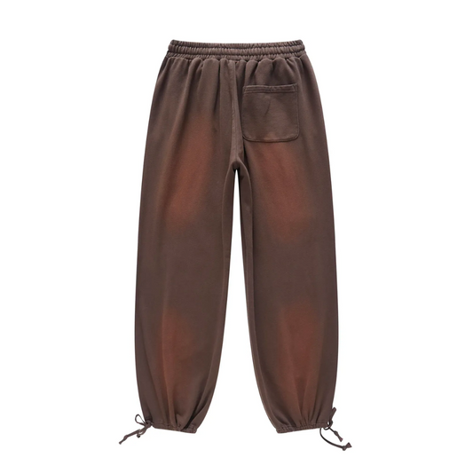 Dark Chocolate Washed Dyed Fleece Joggers