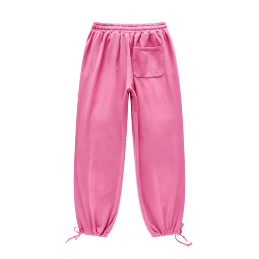 Pink Washed Dyed Fleece Joggers